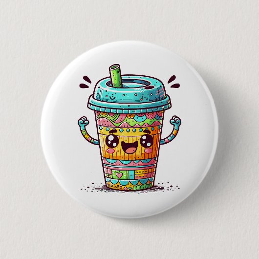 Kawai Koffie Ronde Button 5,7 Cm (Voorkant)