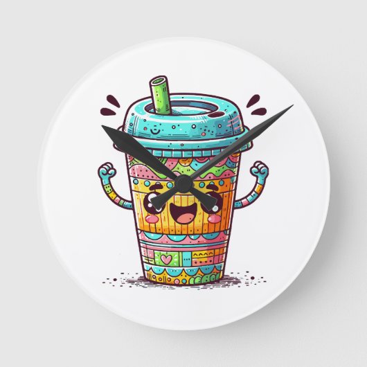 Kawai Koffie Ronde Klok (Voorkant)