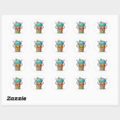 Kawai Koffie Ronde Sticker (Vel)
