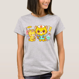 Kawai Nurse Cats T-shirt