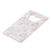 kawaï - patroon met doedelen creditkaart flessenopener (Voorkant Gekanteld)