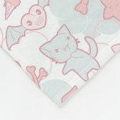 kawaï - patroon met doedelen fleece deken (Hoek)