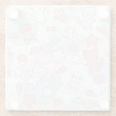 kawaï - patroon met doedelen glazen onderzetter (Achterkant)