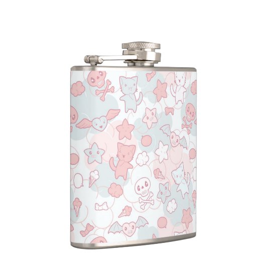 kawaï - patroon met doedelen heupfles (Rechts)