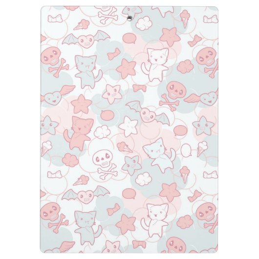 kawaï - patroon met doedelen klembord (Achterkant)