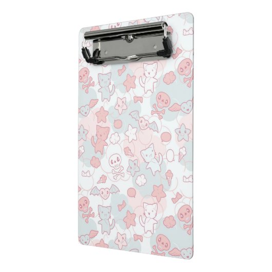kawaï - patroon met doedelen mini klembord (Angled2)