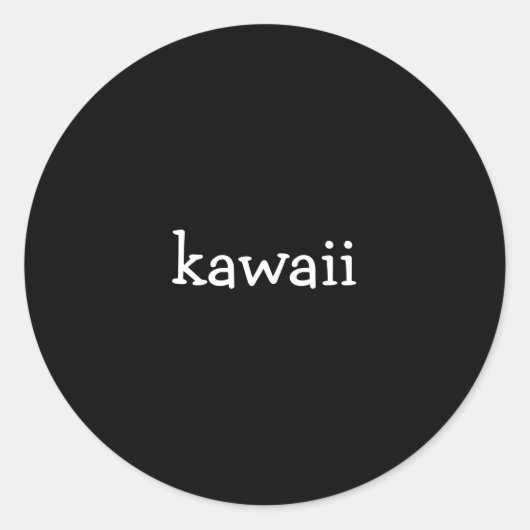 kawaï ronde sticker (Voorkant)