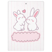 Kawai roze konijn klembord (Achterkant)