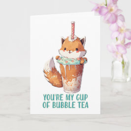 Kawai schattige babyvos jij bent mijn kopje bubble kaart