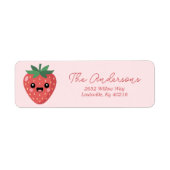 Kawai Strawberry Return Address Etiket (Voorkant)