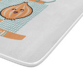 kawaï-voedsel- schattig Uien, oranje, turkooizen Snijplank (Hoek)