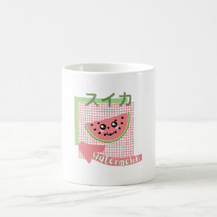 kawaï-voedsel- schattig Watermeloen, roze, groen Koffiemok