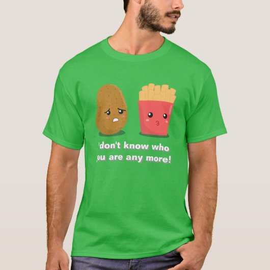 Kawaii Aardappel en Frites T-shirt (Voorkant)