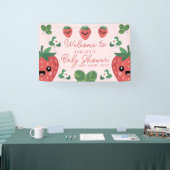 Kawaii Aardbei Baby Shower Welkom Spandoek (Beurs)