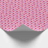 KAWAII AARDBEI EN KAASGEBAK CADEAUPAPIER (Hoek)