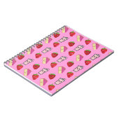 KAWAII AARDBEI EN KAASGEBAK NOTITIEBOEK (Linkerzijde)