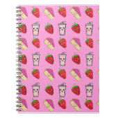 KAWAII AARDBEI EN KAASGEBAK NOTITIEBOEK (Voorkant)