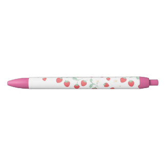 Kawaii Aardbei Esthetische Pen - Cute Roze School