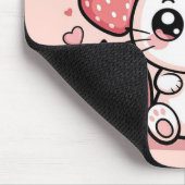 Kawaii Aardbei Konijn Muismat (Hoek)