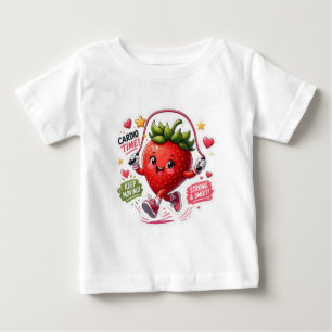 Kawaii aardbei springtouw fitness sticker