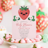 Kawaii Aardbeien Baby Shower Kaart