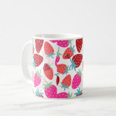 kawaii aardbeienmilkshake koffiemok (Voorkant links)