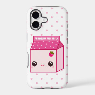 Kawaii aardbeimelk karton
