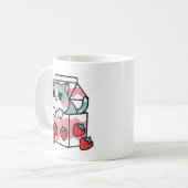 Kawaii aardbeimelk kat koffiemok (Voorkant links)