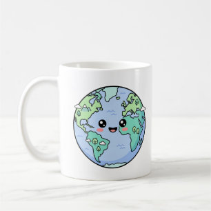 Kawaii aardglobe Cadeaubon voor waardering voor le Koffiemok