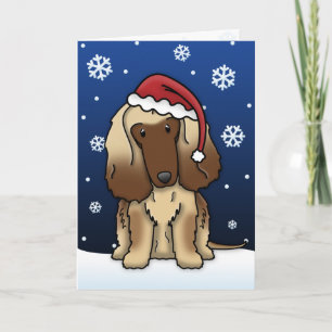 Kawaii Afghan Hound-kerstkaart Feestdagen Kaart