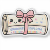 Kawaii Afstudeerdiploma Rol Lint Cute Sticker (Voorkant)
