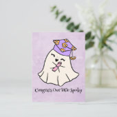 Kawaii afstuderen leuke Halloween thema Briefkaart (Staand voorkant)