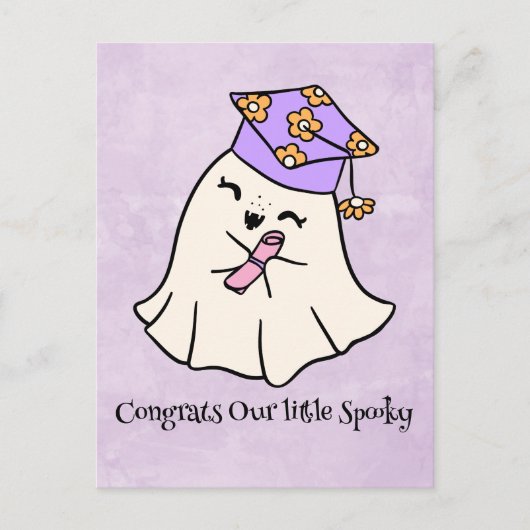 Kawaii afstuderen leuke Halloween thema Briefkaart (Voorkant)