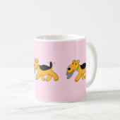 Kawaii Airedale Terrier Dog met Pet Mok (Voorkant rechts)