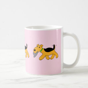 Kawaii Airedale Terrier Dog met Pet Mok