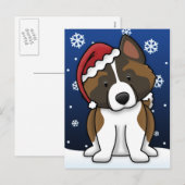 Kawaii Akita Christmas Postcard Feestdagenkaart (Voorkant / Achterkant)