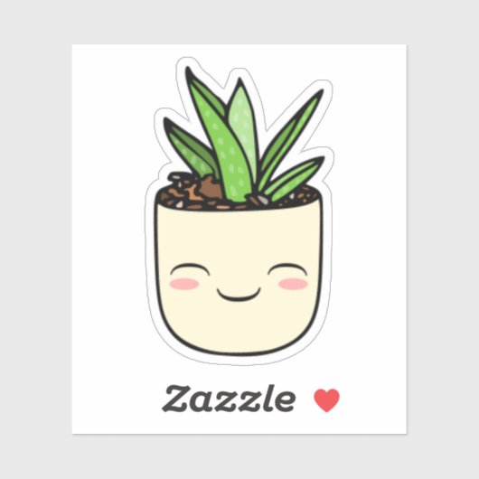 Kawaii Aloe Cartoon Sticker (Vel)