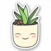 Kawaii Aloe Cartoon Sticker (Voorkant)