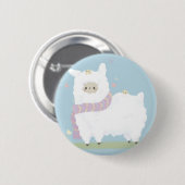 Kawaii Alpaca Badge Ronde Button 5,7 Cm (Voorkant /achterkant)