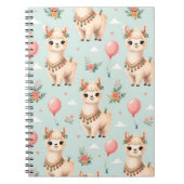Kawaii Alpaca Bloemendagboek Notitieboek (Voorkant)