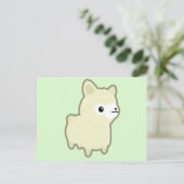 Kawaii alpaca briefkaart (Staand voorkant)