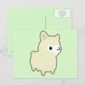 Kawaii alpaca briefkaart (Voorkant / Achterkant)