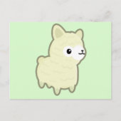 Kawaii alpaca briefkaart (Voorkant)