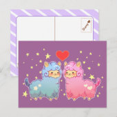 Kawaii Alpaca Friends Briefkaart (Voorkant / Achterkant)