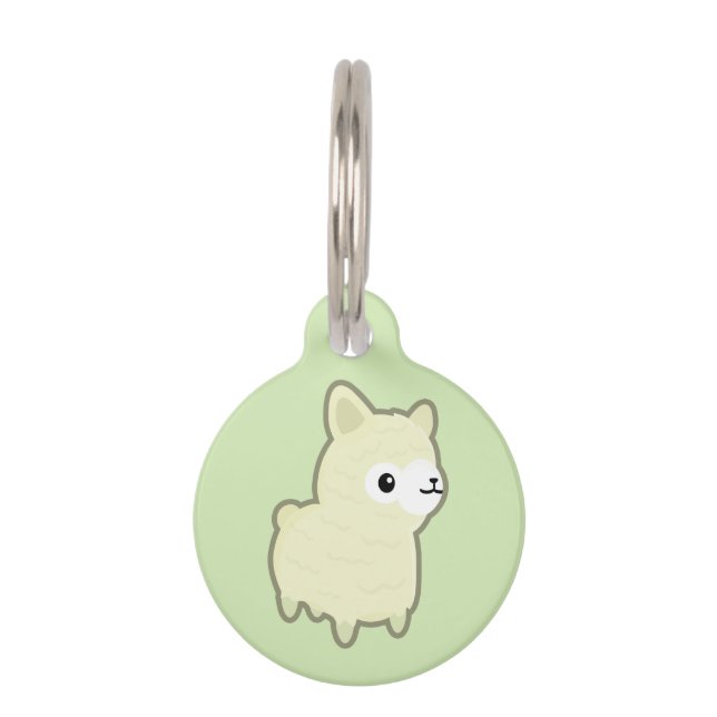 Kawaii alpaca huisdierpenning (Voorkant)