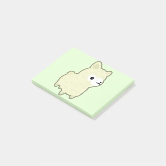 Kawaii alpaca post-it® notes (Schuin)