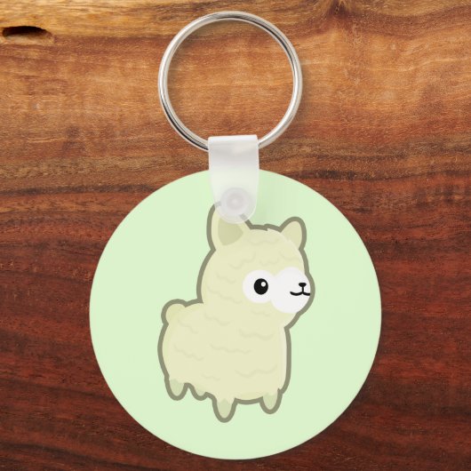 Kawaii alpaca sleutelhanger (Voorkant)