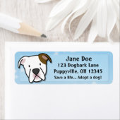 Kawaii American Bulldog Etiket (Insitu)