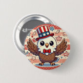 Kawaii American Eagle Ronde Button 5,7 Cm (Voorkant /achterkant)