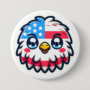 Kawaii American Eagle Ronde Button 7,6 Cm